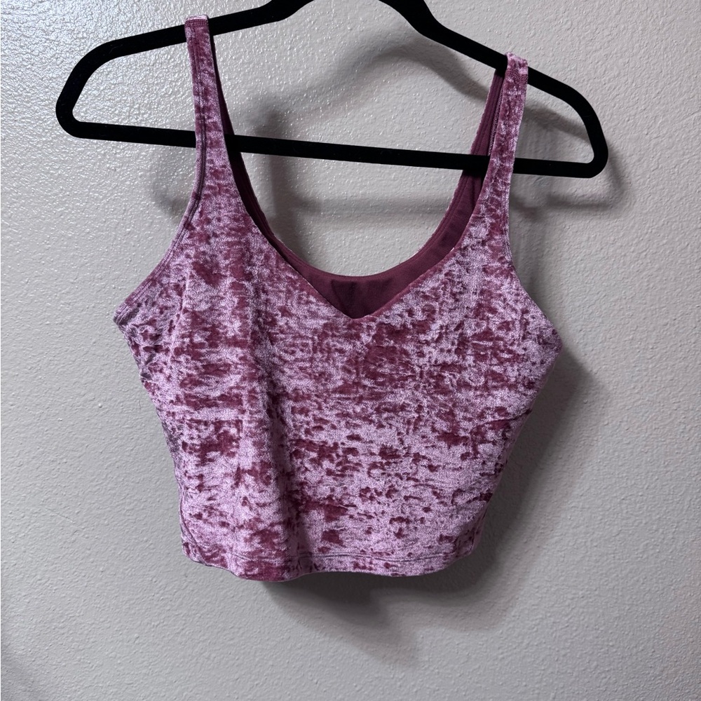 Lululemon Align Tank Crushed Velvet in Soft Cranberry